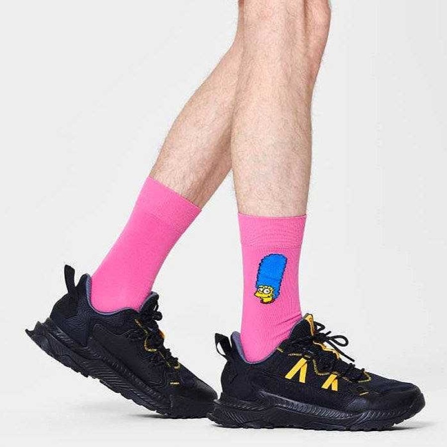 Fashion Happy Socks Socks | Happy Socks: The Simpsons Marge Pink