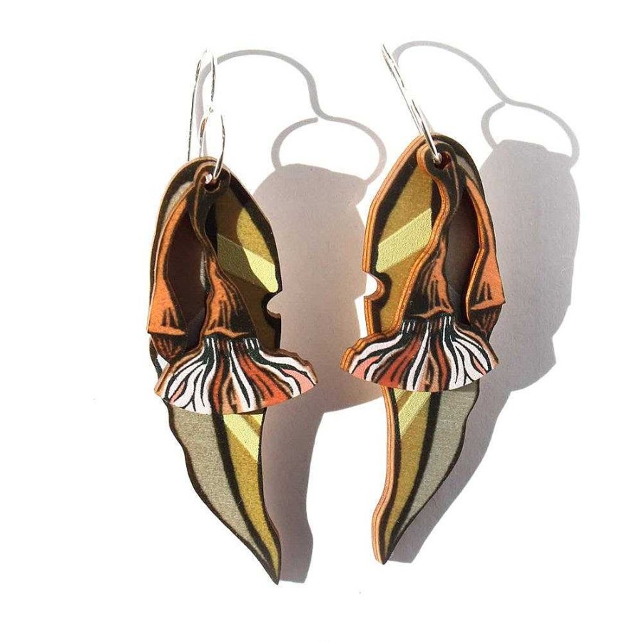 Jewellery To The Trees | To The Trees: Wooden Earrings Gum Leaf & Blossom