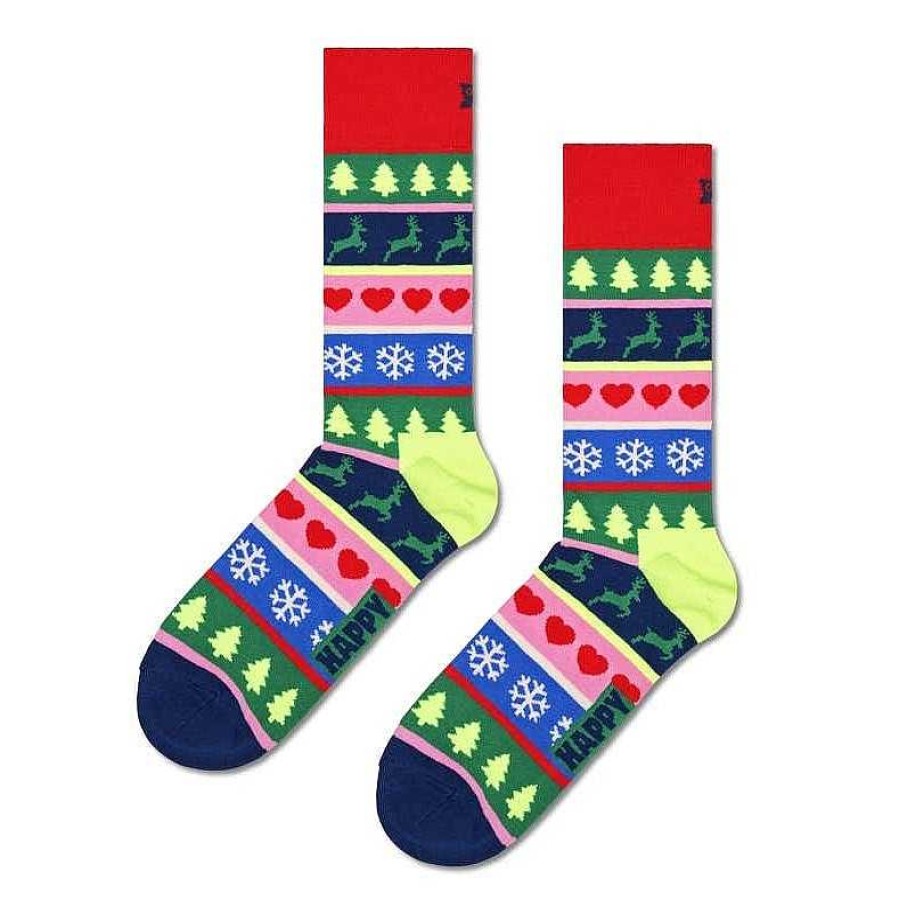 Fashion Happy Socks Socks | Happy Socks: Christmas Stripe