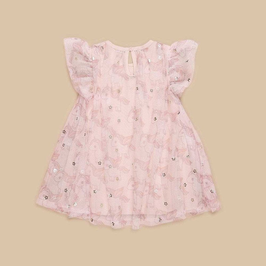 Fashion Huxbaby Kid'S Clothing - Other | Huxbaby: Flutter Dress Unicorn Rose