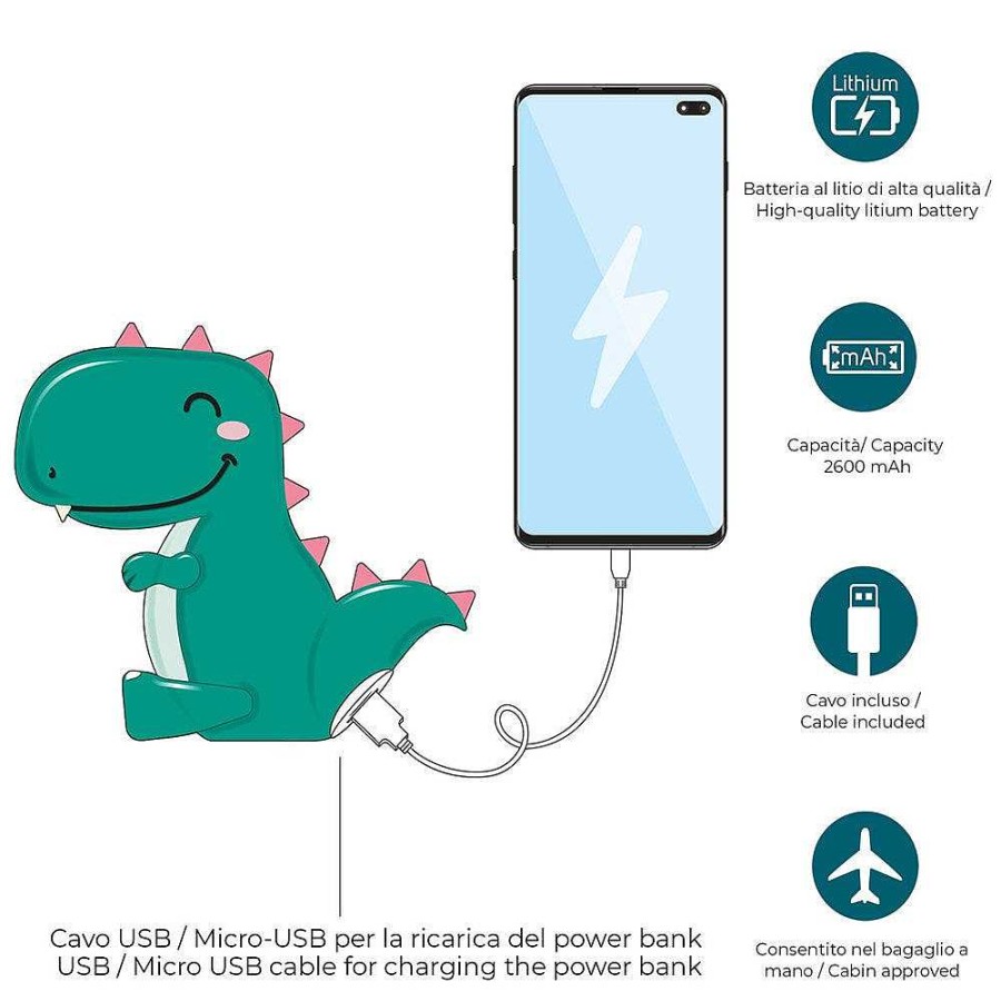 Out+About Legami | Legami: My Super Power Dinosaur Power Bank