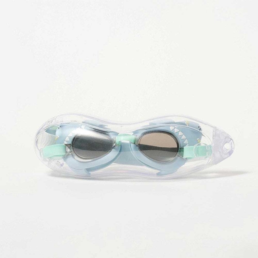 Out+About Sunnylife | Sunnylife: Mini Swim Goggles Salty The Shark Aqua