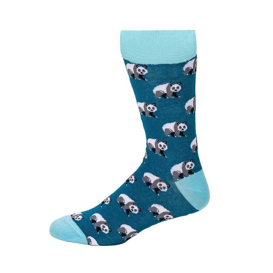 Fashion My2Socks Socks | My2Socks: Panda Teal