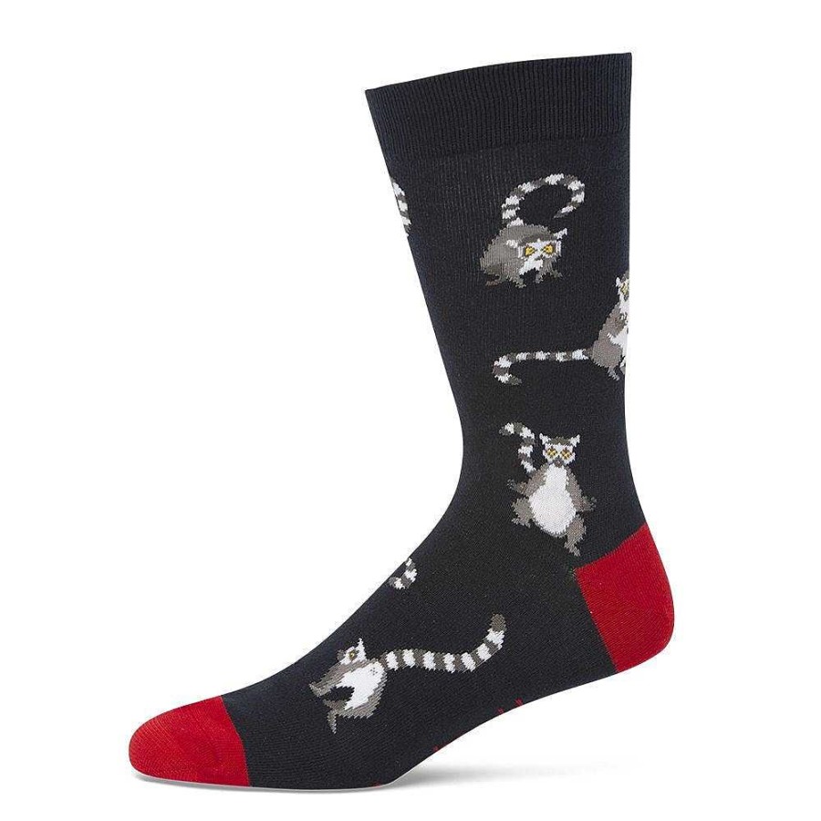 Fashion Bamboozld Socks | Bamboozld: Mens Ring Tailed Lemurs Navy Bamboo Sock