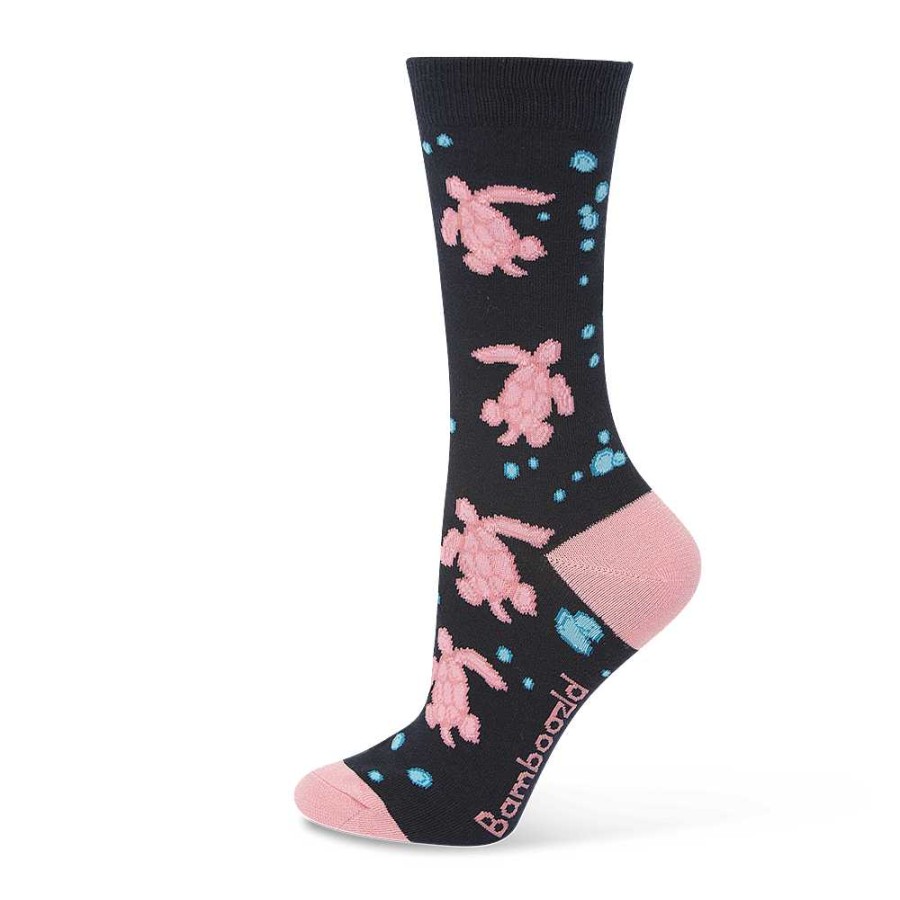 Fashion Bamboozld Socks | Bamboozld: Womens Sea Turtle Navy Bamboo Sock