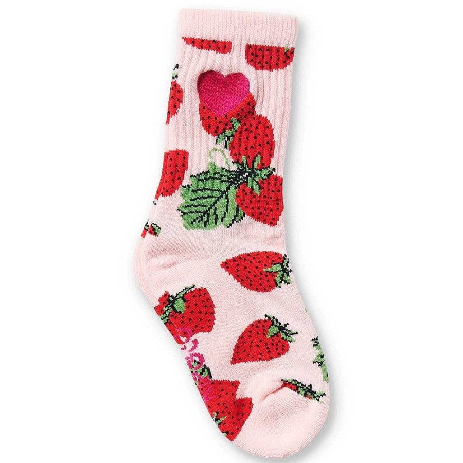 Fashion Kip & Co Socks | Kip&Co: Strawberry Delight Socks 2-4Yrs