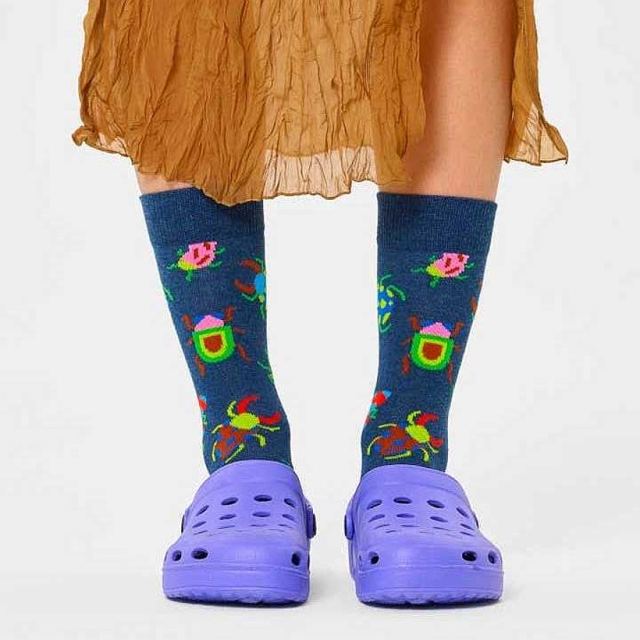 Fashion Happy Socks Socks | Happy Socks: Bugs Blue Marle