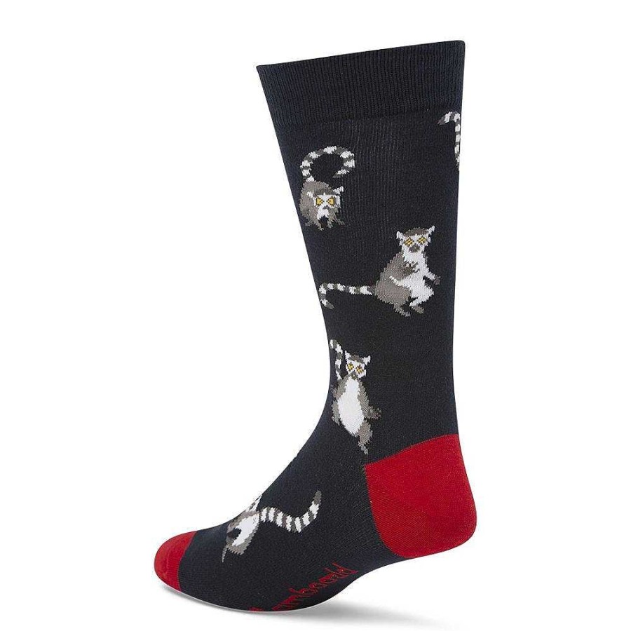 Fashion Bamboozld Socks | Bamboozld: Mens Ring Tailed Lemurs Navy Bamboo Sock