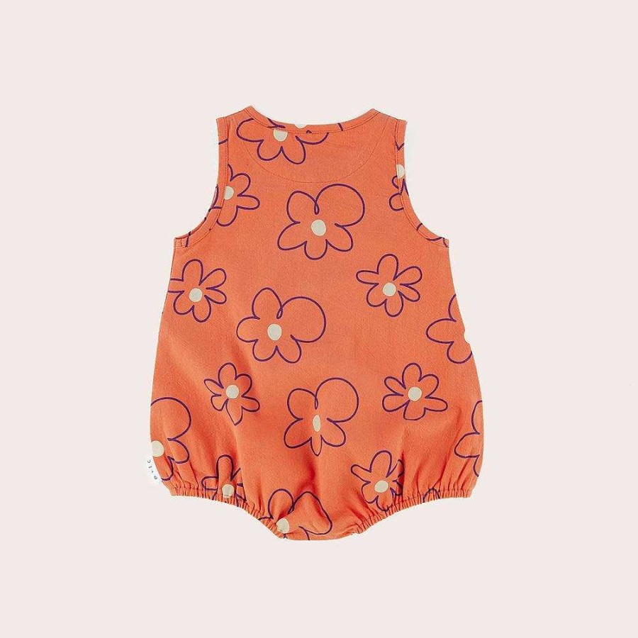 Fashion Olive + The Captain Kid'S Clothing - Other | Olive + The Captain: Bubble Romper Coral Fleur