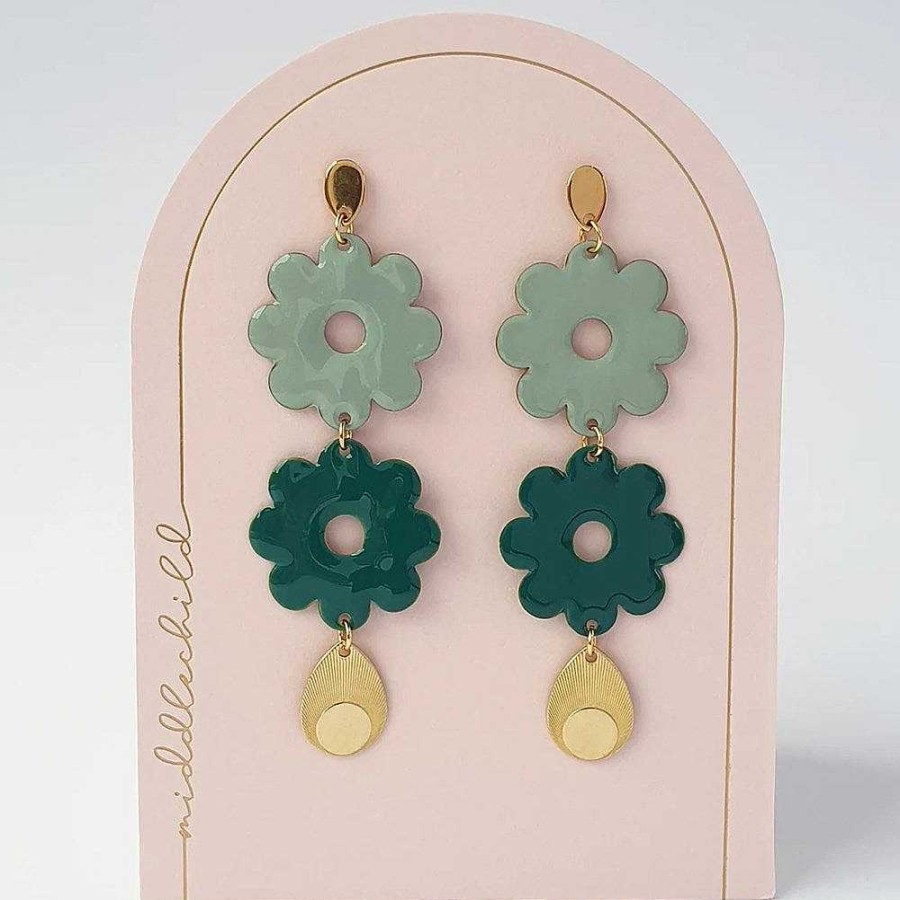 Jewellery Middle Child | Middle Child: Pamper Earrings Teal Duck Egg