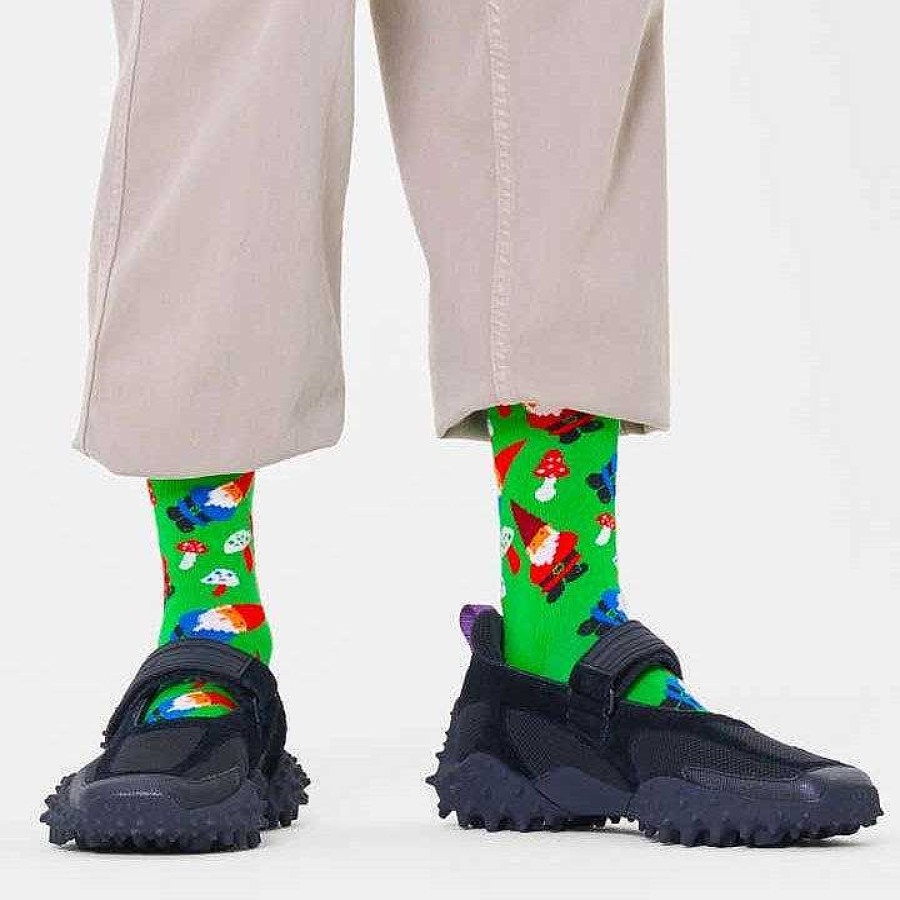 Fashion Happy Socks Socks | Happy Socks: Christmas Gnome Green