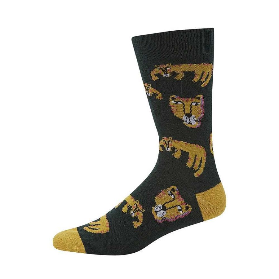 Fashion Bamboozld Socks | Bamboozld: Mens Tigra Green Bamboo Sock