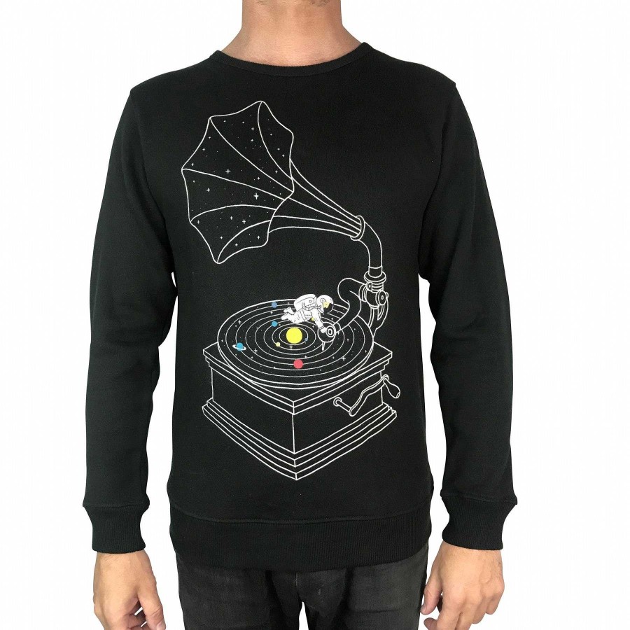 Fashion Monsterthreads Women'S Jumpers And Hoodies | Galactic Djs Charcoal Jumper