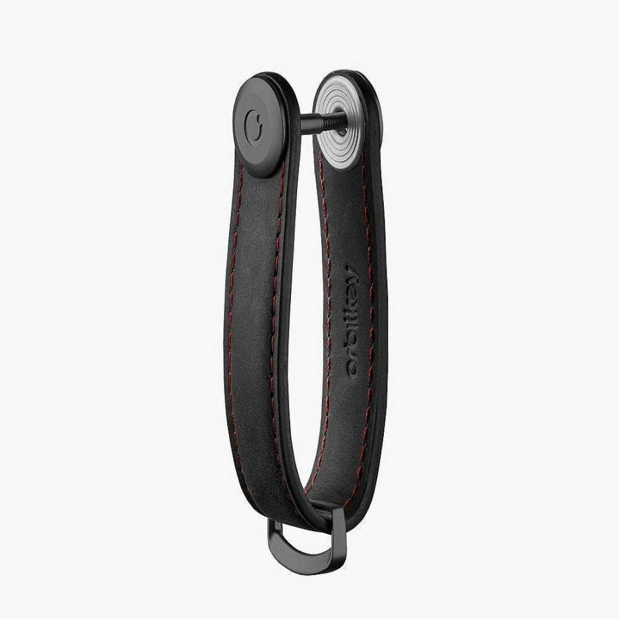 Out+About OrbitHot | Orbitkey: 2.0 Crazy Horse Leather Obsidian Black/Red