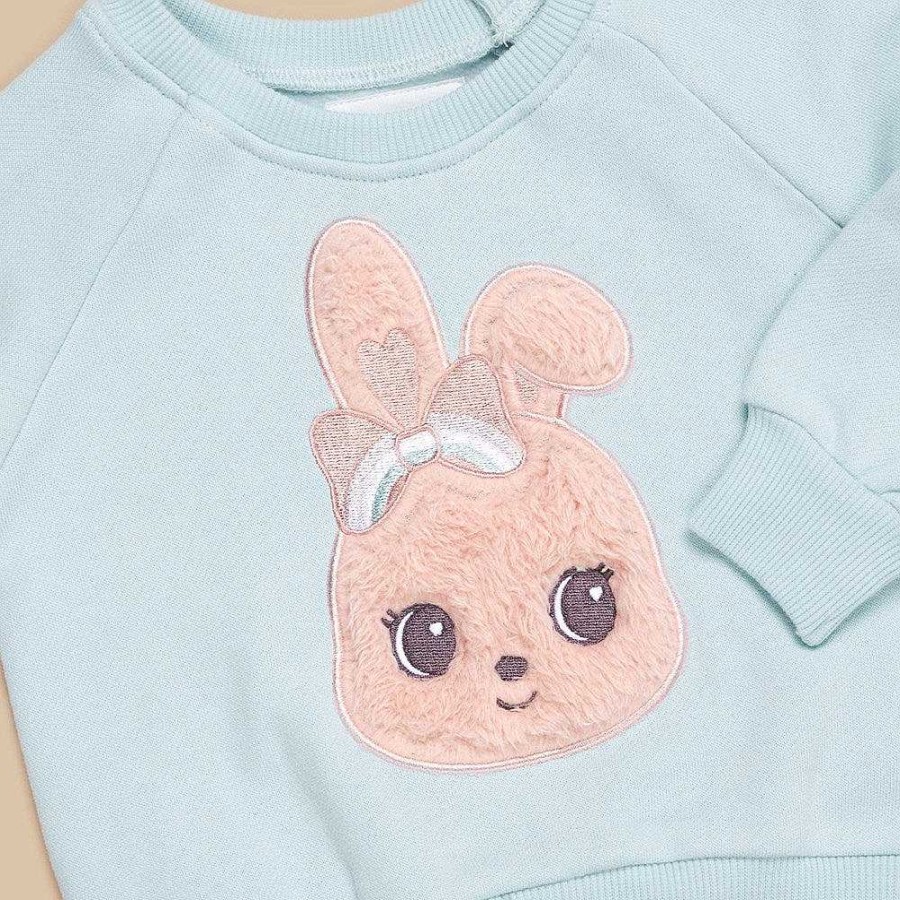 Fashion Huxbaby Kid'S Clothing - Other | Huxbaby: Sweatshirt Fur Bunny Sky