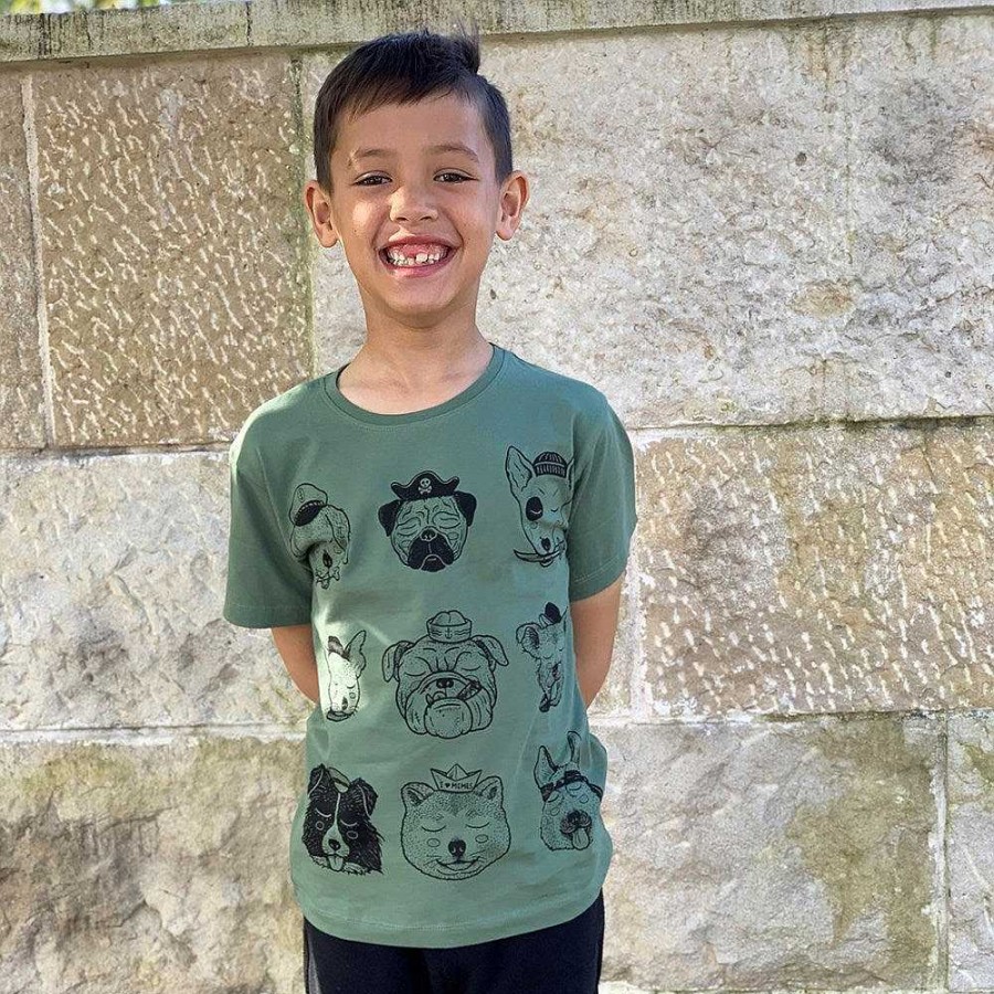 Out+About Monsterthreads | Ocean Dogs Kashmir Green Kids Tee