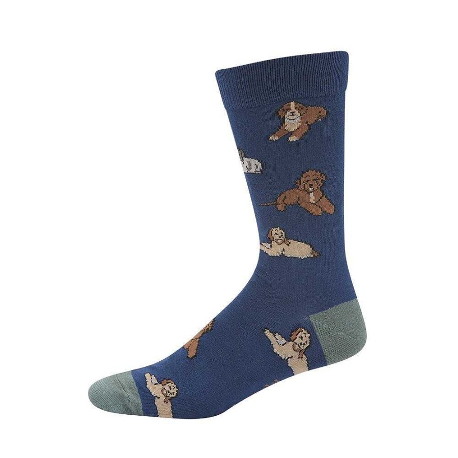 Fashion Bamboozld Socks | Bamboozld: Mens Cavoodles Blue Bamboo Sock