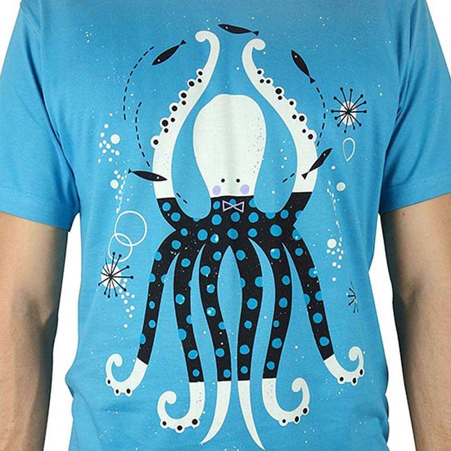 Fashion Monsterthreads Men'S T-Shirts | Octopus Garden Blue Mens Tee