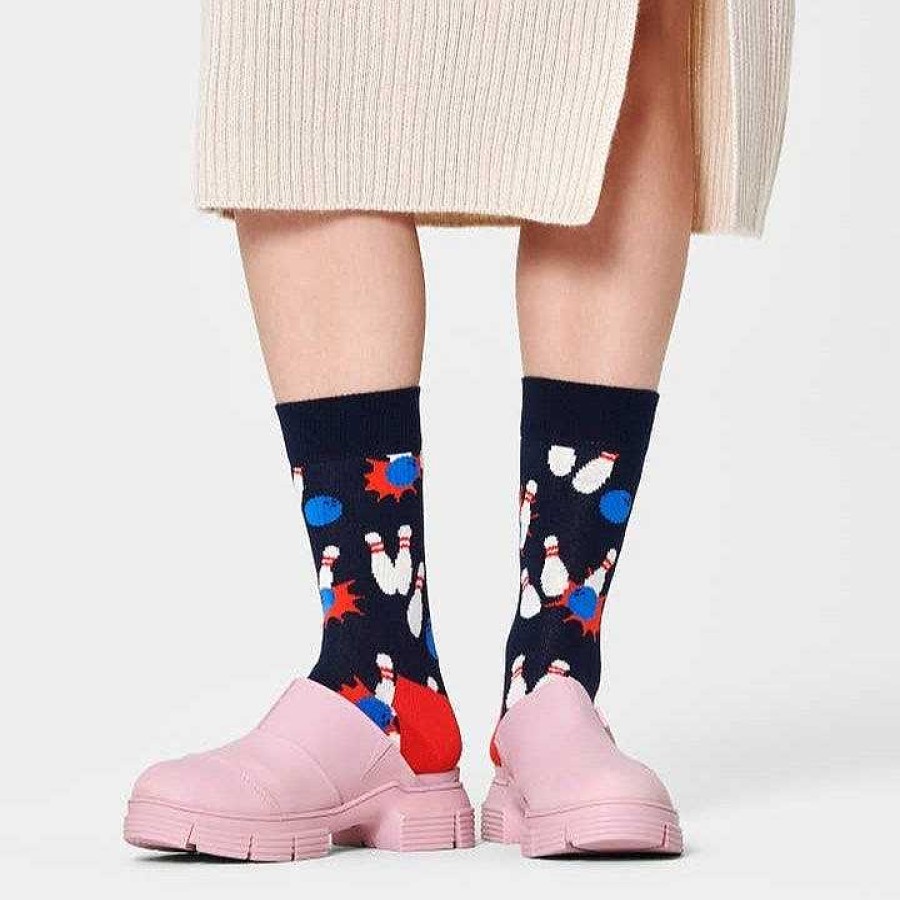 Fashion Happy Socks Socks | Happy Socks: Bowling Navy Ml