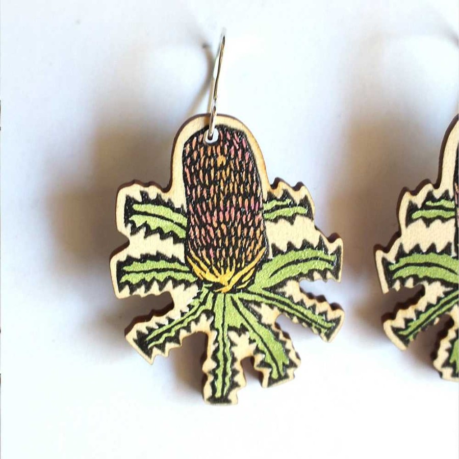 Jewellery To The Trees | To The Trees: Wooden Earrings Banksia Small