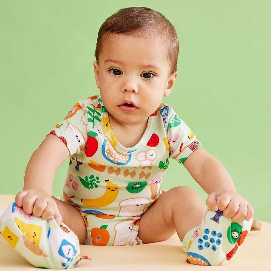 Fashion Halcyon Nights Kid'S Clothing - Other | Halcyon Nights: Short Sleeve Bodysuit Yummy Tummy