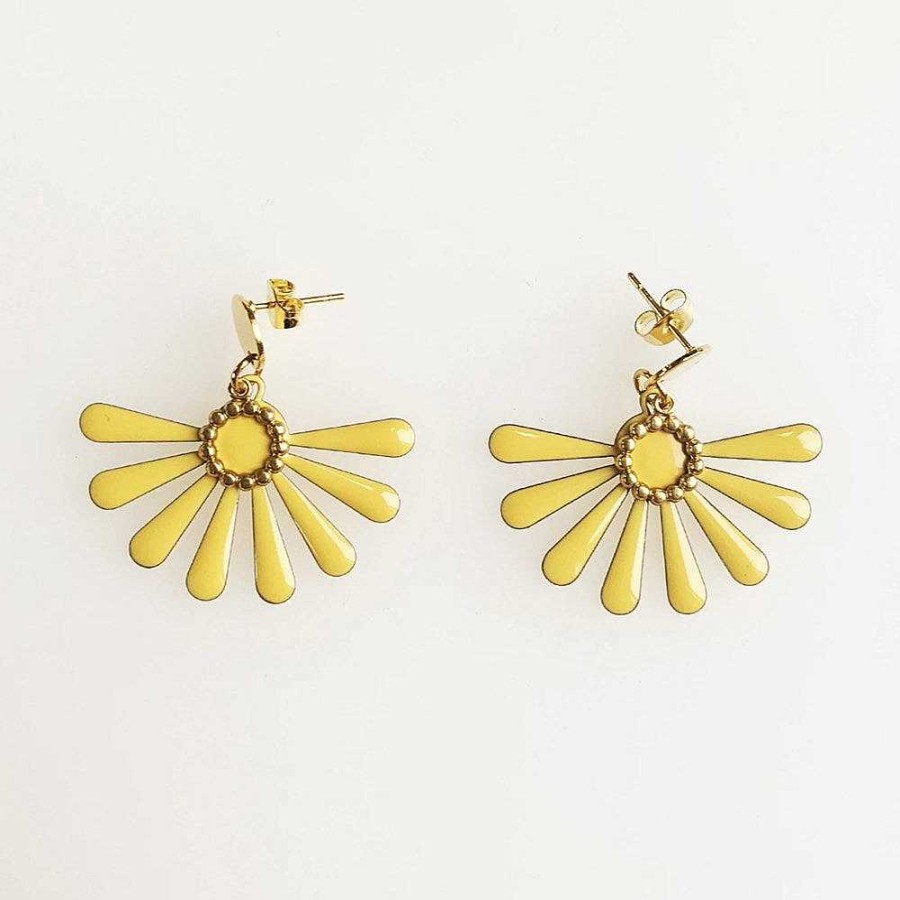 Jewellery Middle Child | Middle Child: Flossie Earrings Mellow Yellow