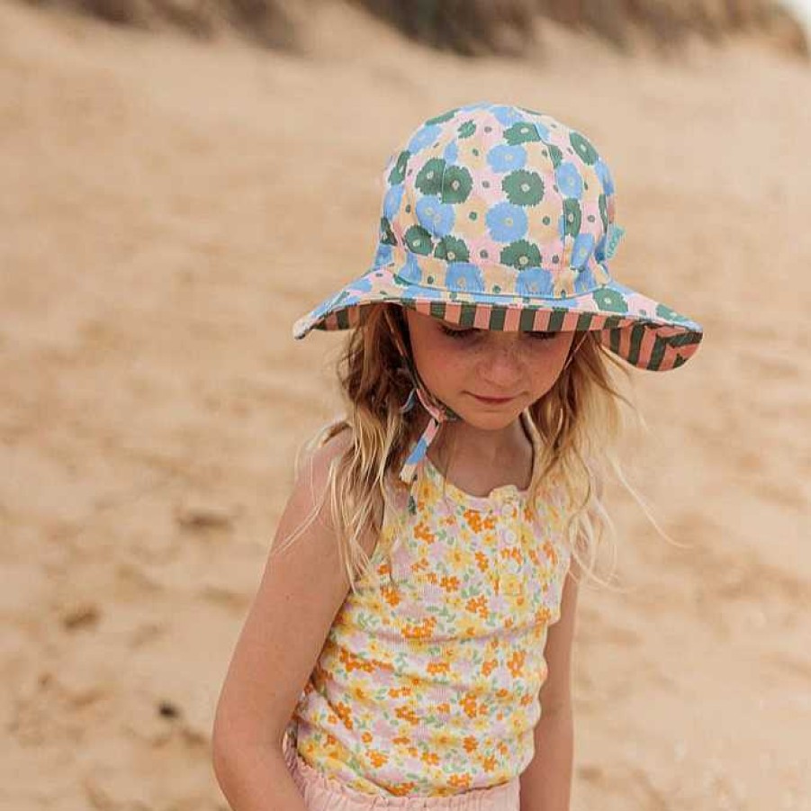 Fashion acorn kids Kid'S Clothing - Other | Acorn Kids: Wide Brim Reversible Sunhat Full Bloom Pink Green