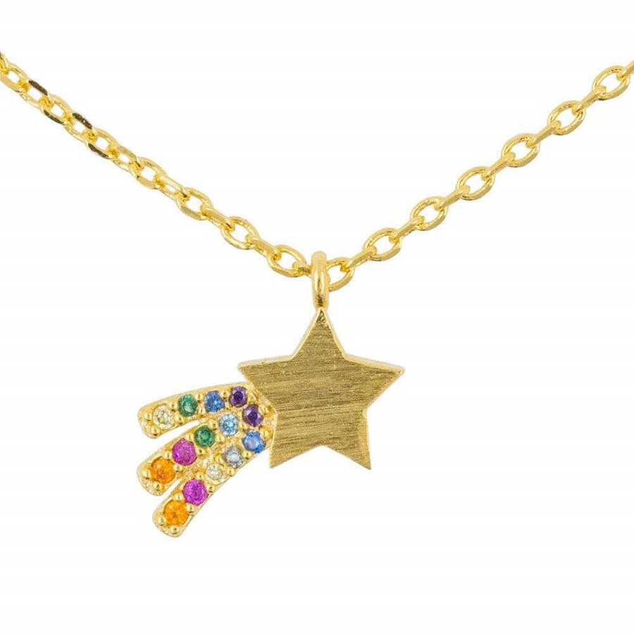 Jewellery Short Story | Short Story: Necklace Diamante Shooting Star Rainbow Gold