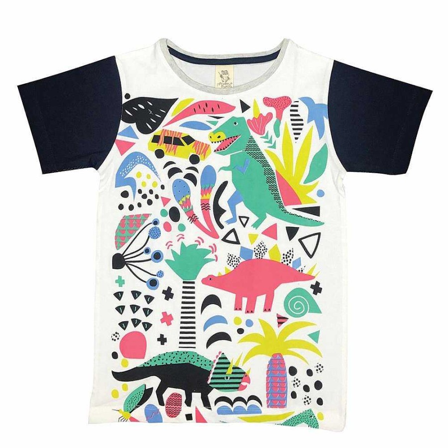 Fashion Monsterthreads Kid'S T-Shirts | Jurassic Party White Kids Tee