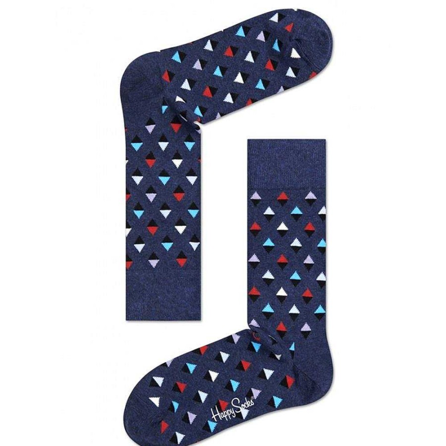 Fashion Happy Socks Socks | Happy Socks: Mini Diamond Navy