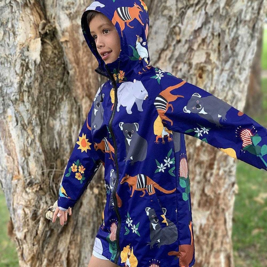 Fashion Monsterthreads Kid'S Raincoats | Raincoat: Aussie Wildlife Kids