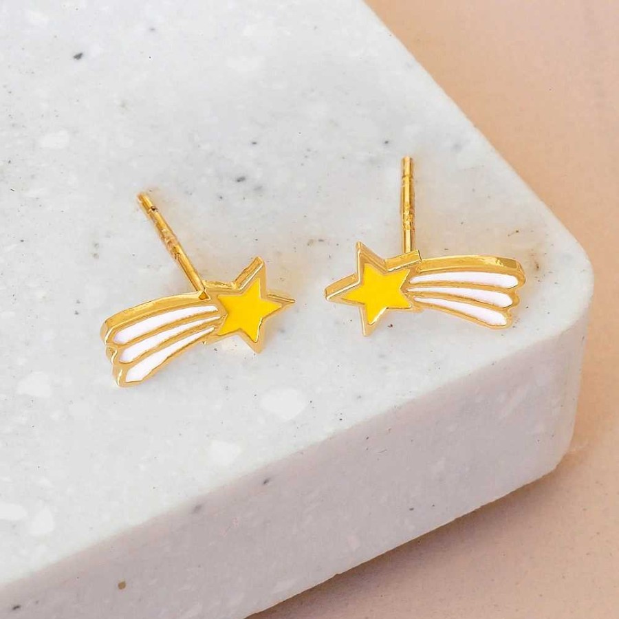 Jewellery Short Story | Short Story: Earring Epoxy Shooting Star Gold