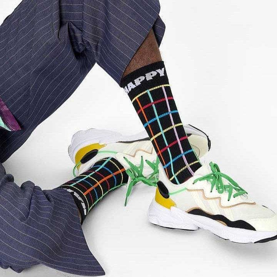 Fashion Happy Socks Socks | Happy Socks: Colour Grid Sneaker Ml