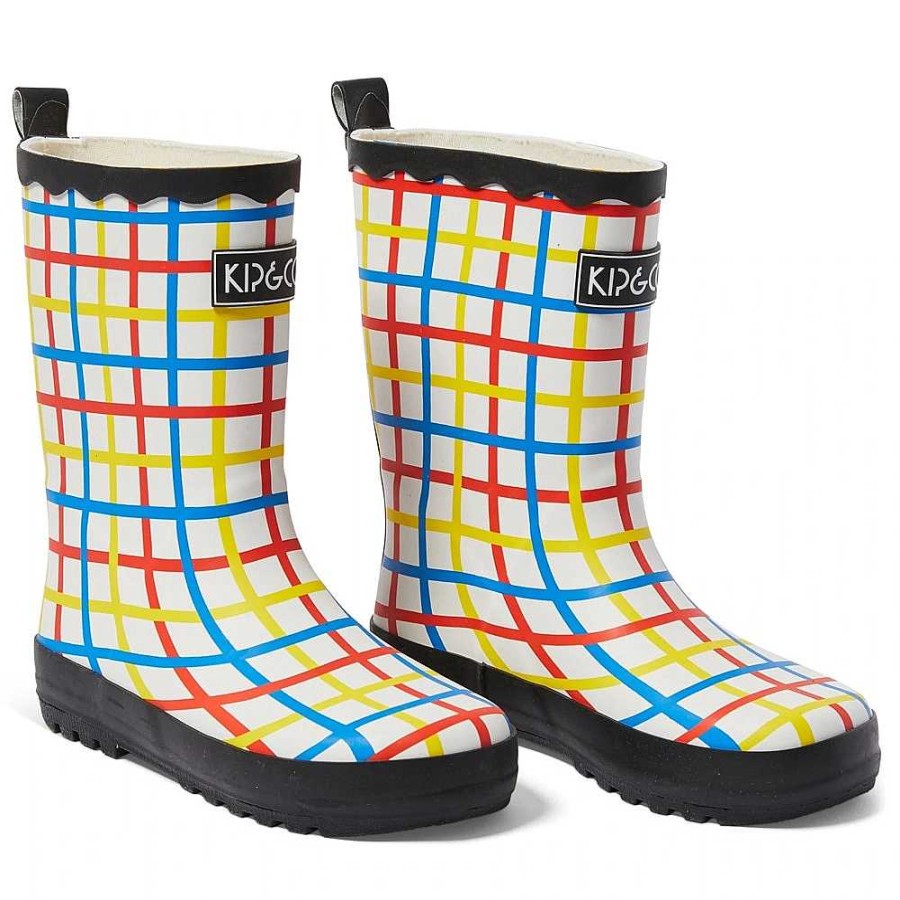 Fashion Kip & Co Kid'S Clothing - Other | Kip&Co: Primary Tartan Kids Gumboot