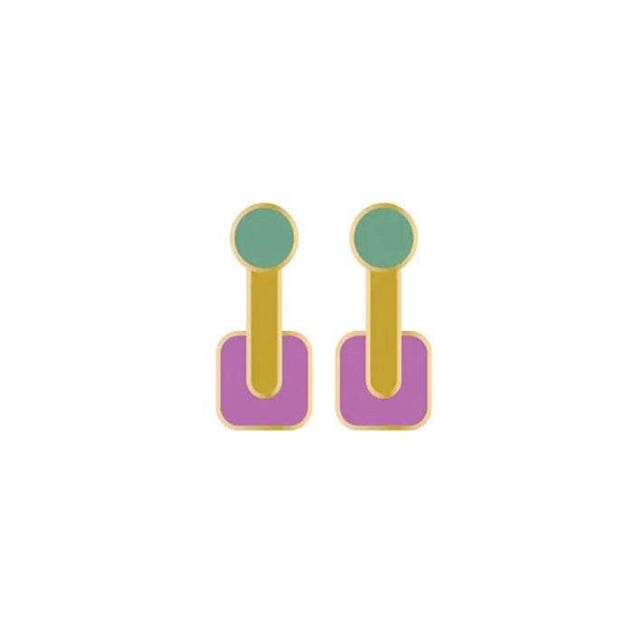 Jewellery Middle Child | Middle Child: Joystick Stud Earrings Violet