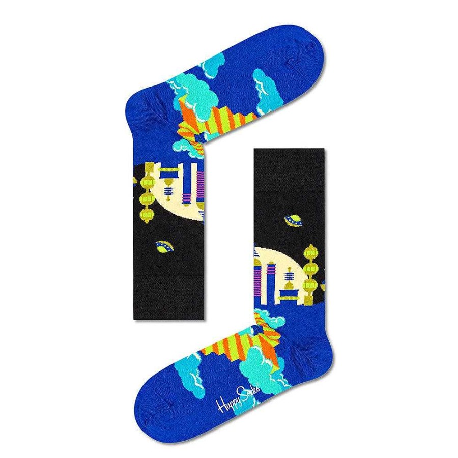 Fashion Happy Socks Socks | Happy Socks: City X Blue Black Ml