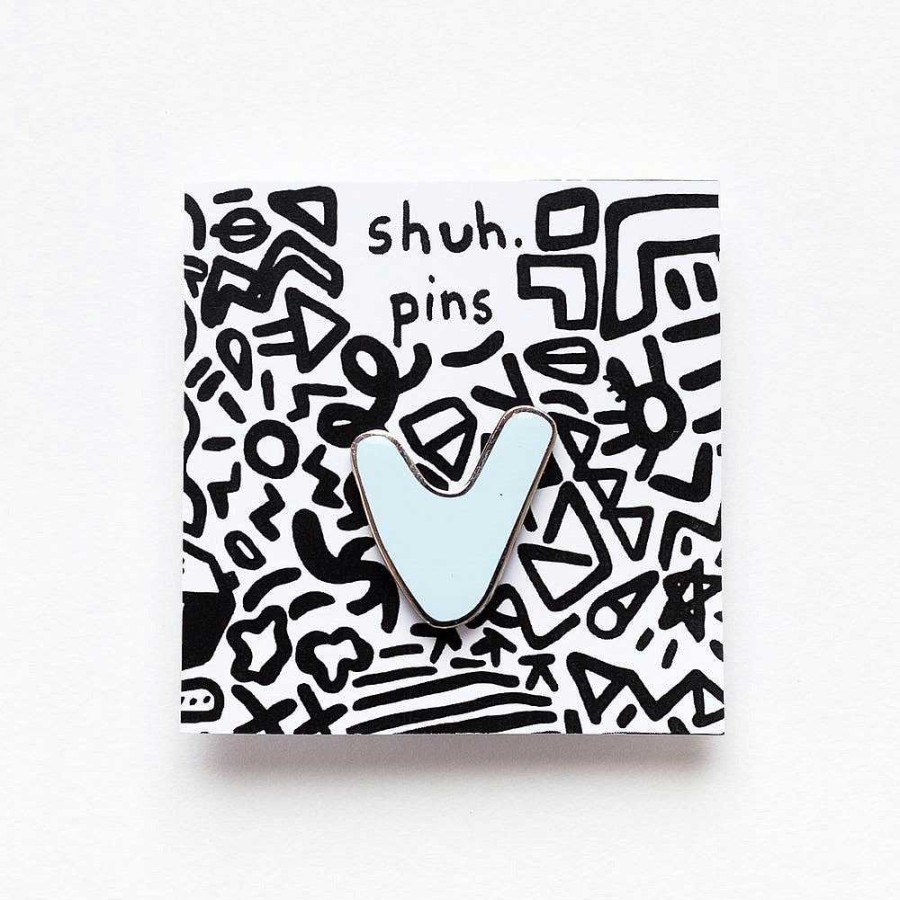 Jewellery Shuh | Shuh: Enamel Pin V Blue