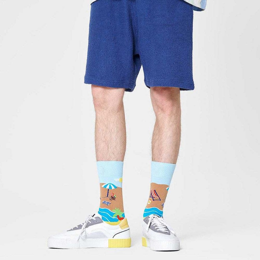 Fashion Happy Socks Socks | Happy Socks: Beach Break Blue Sand