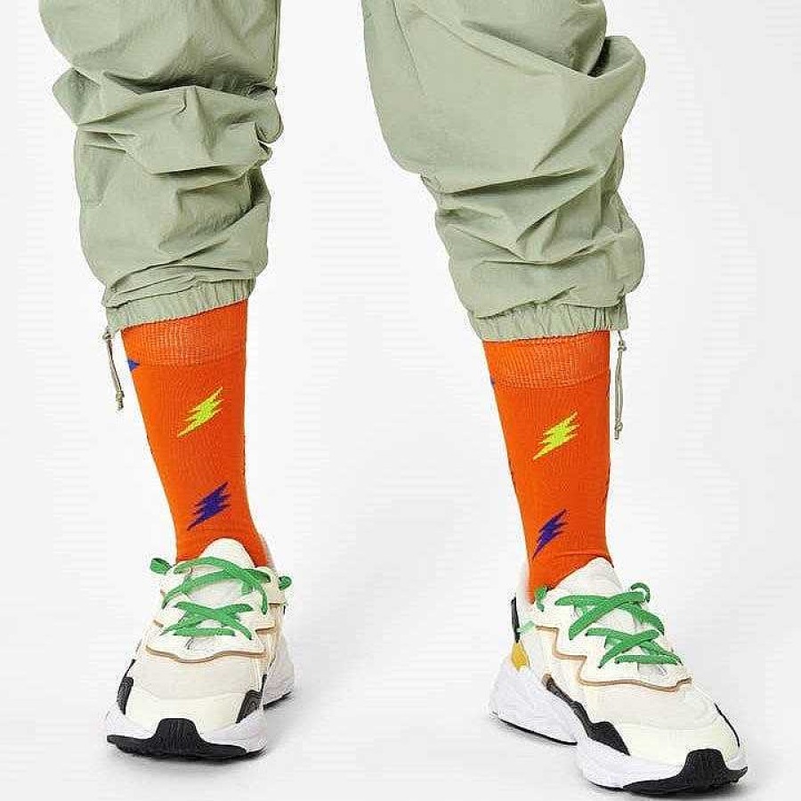 Fashion Happy Socks Socks | Happy Socks: Lightning Orange