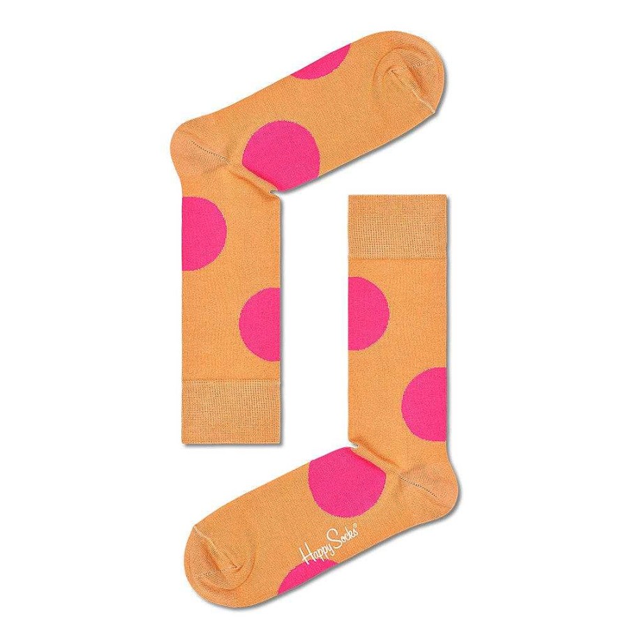 Fashion Happy Socks Socks | Happy Socks: Jumbo Dot Peach