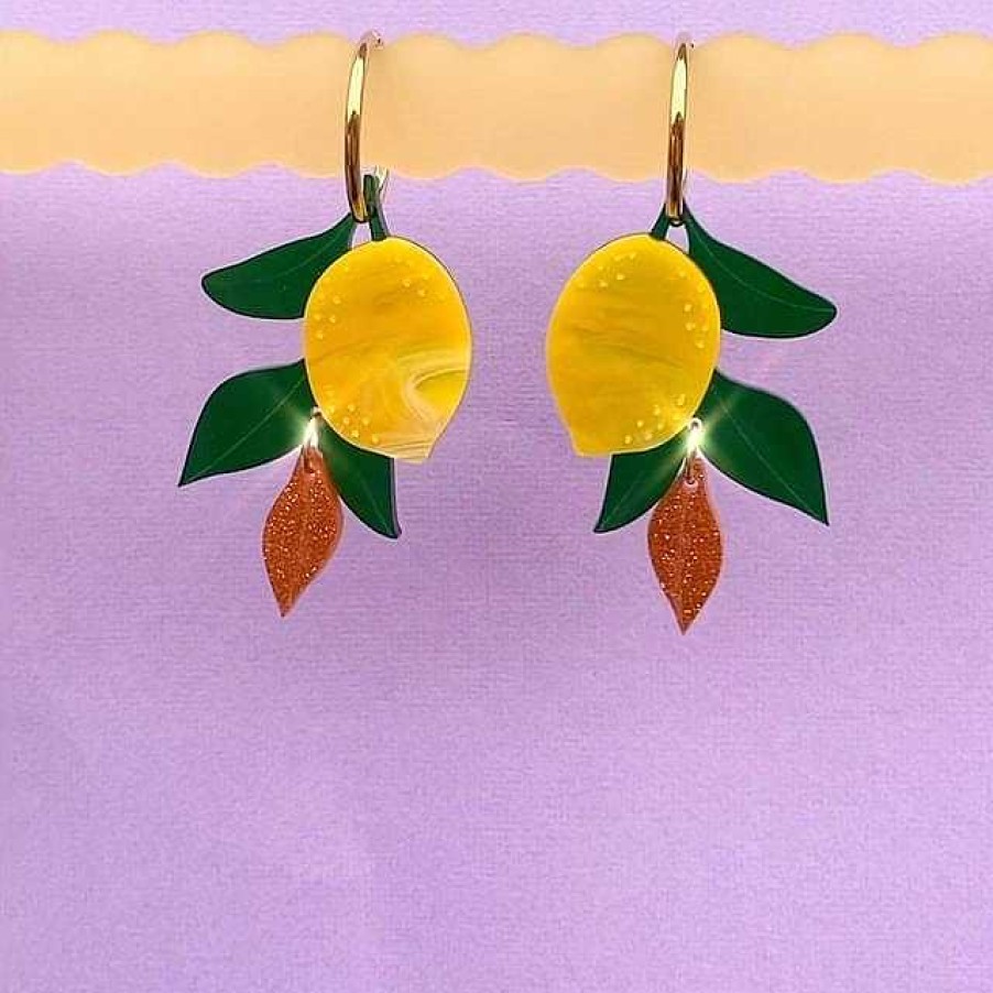 Jewellery HUNIY | Huniy: Earrings Lemonia Statement Hoops