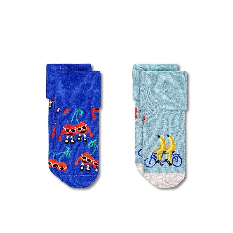 Fashion Happy Socks Socks | Happy Socks: Kids Terry Socks Fruit Mates 2Pk 0-6M