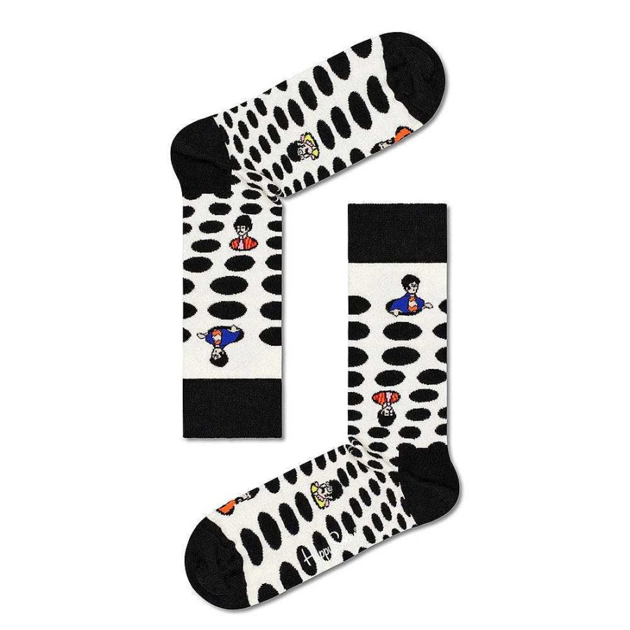 Fashion Happy Socks Socks | Happy Socks: Beatles Dots Black White