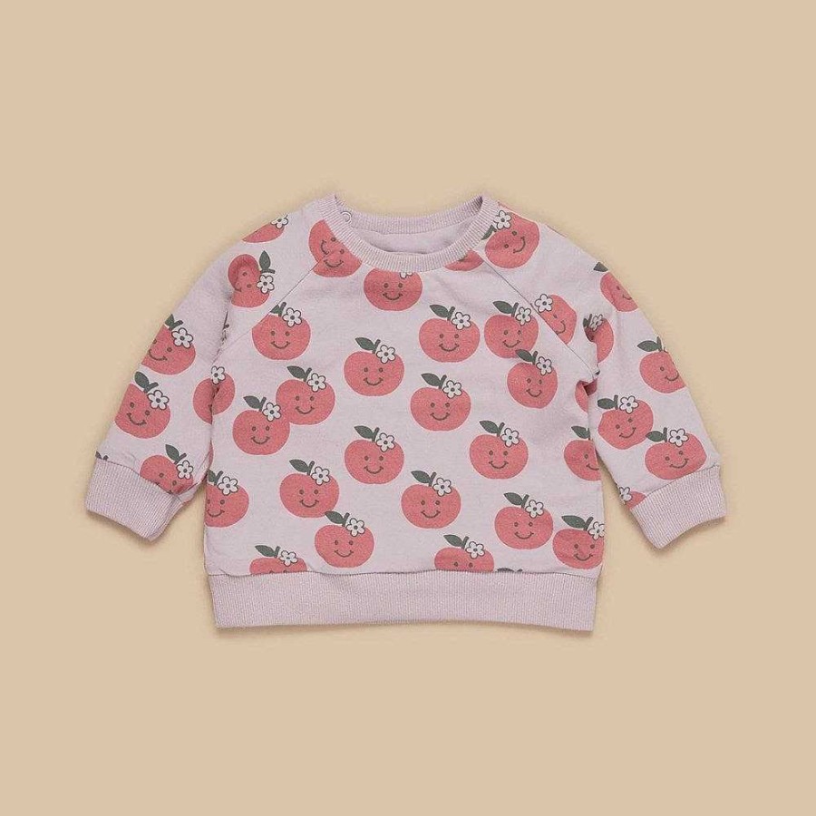 Fashion Huxbaby Kid'S Clothing - Other | Huxbaby: Reversible Sweatshirt Apple Lavender