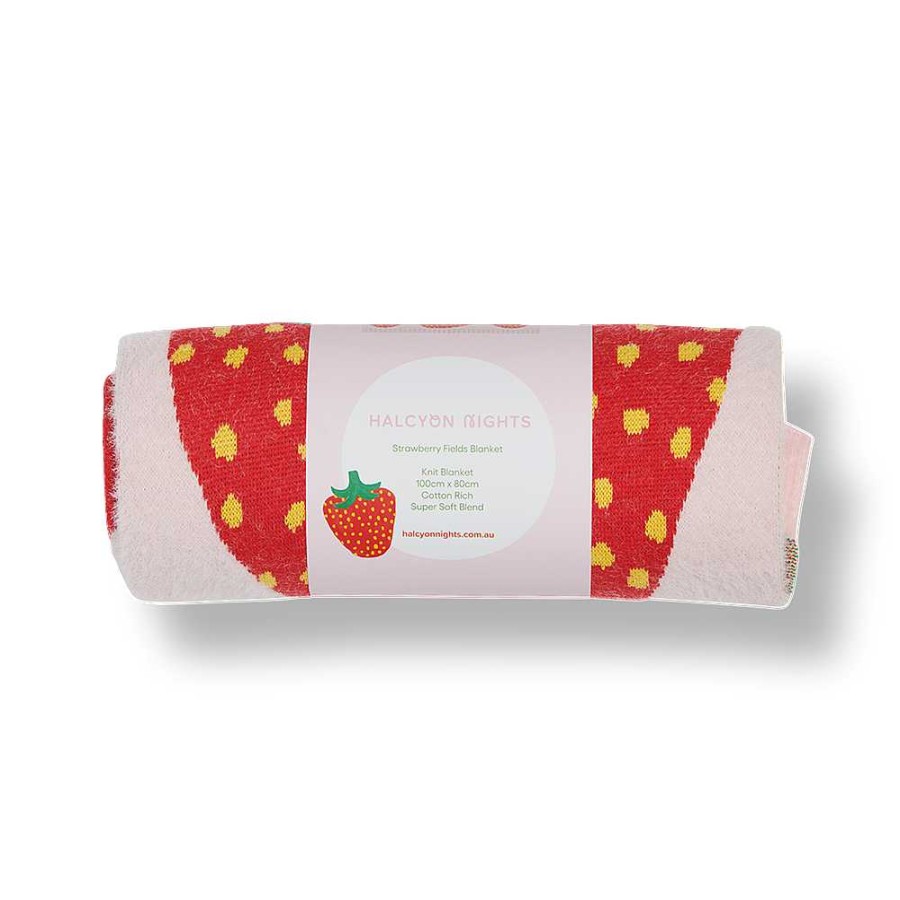 Fashion Halcyon Nights Baby & Toddler Clothing - Other | Halcyon Nights: Fluffy Knit Blanket Strawberry Fields