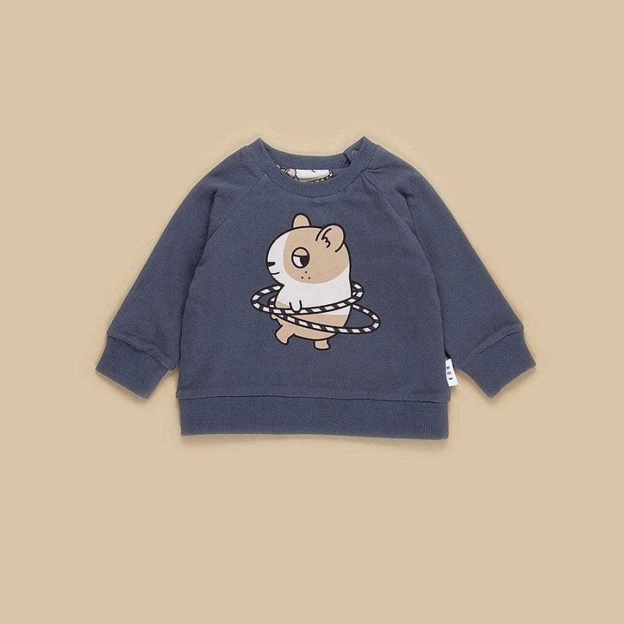 Fashion Huxbaby Kid'S Clothing - Other | Huxbaby: Reversible Sweatshirt Hula Hamster Ink