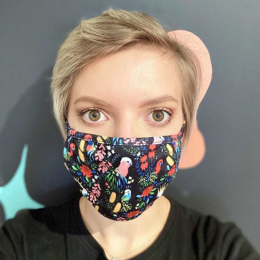 Out+About Monsterthreads | Adult Face Mask: Bush Parrots