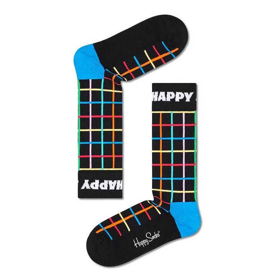 Fashion Happy Socks Socks | Happy Socks: Colour Grid Sneaker Ml