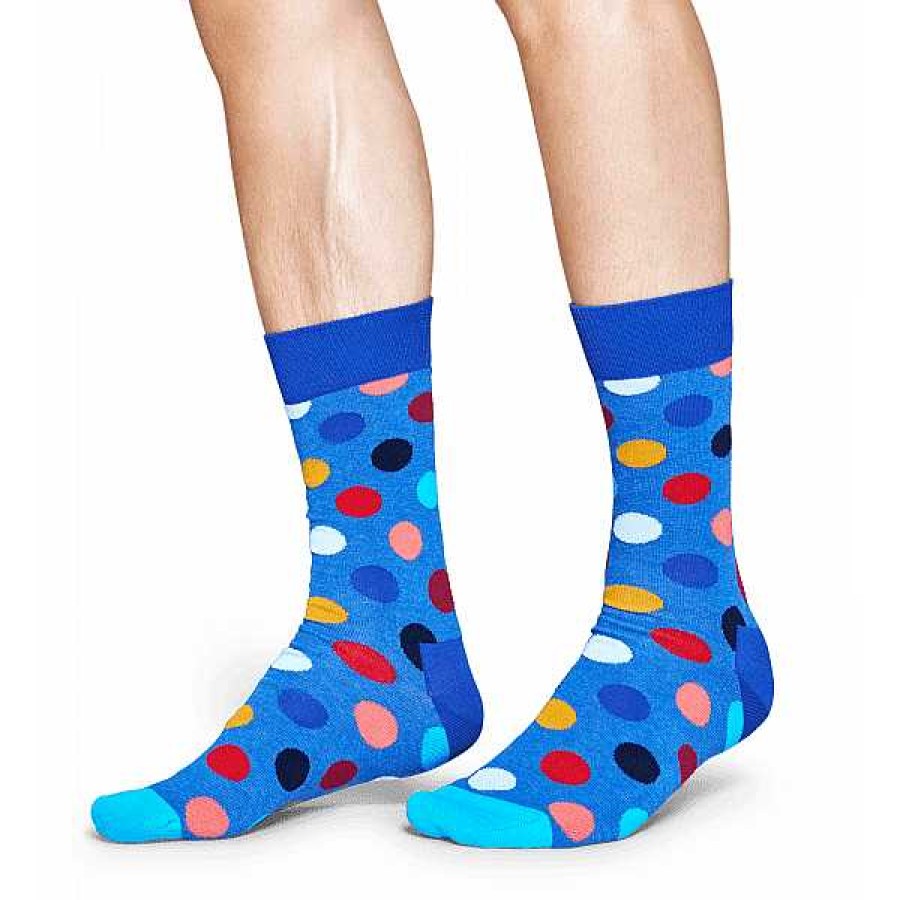 Fashion Happy Socks Socks | Happy Socks: Big Dot Blue