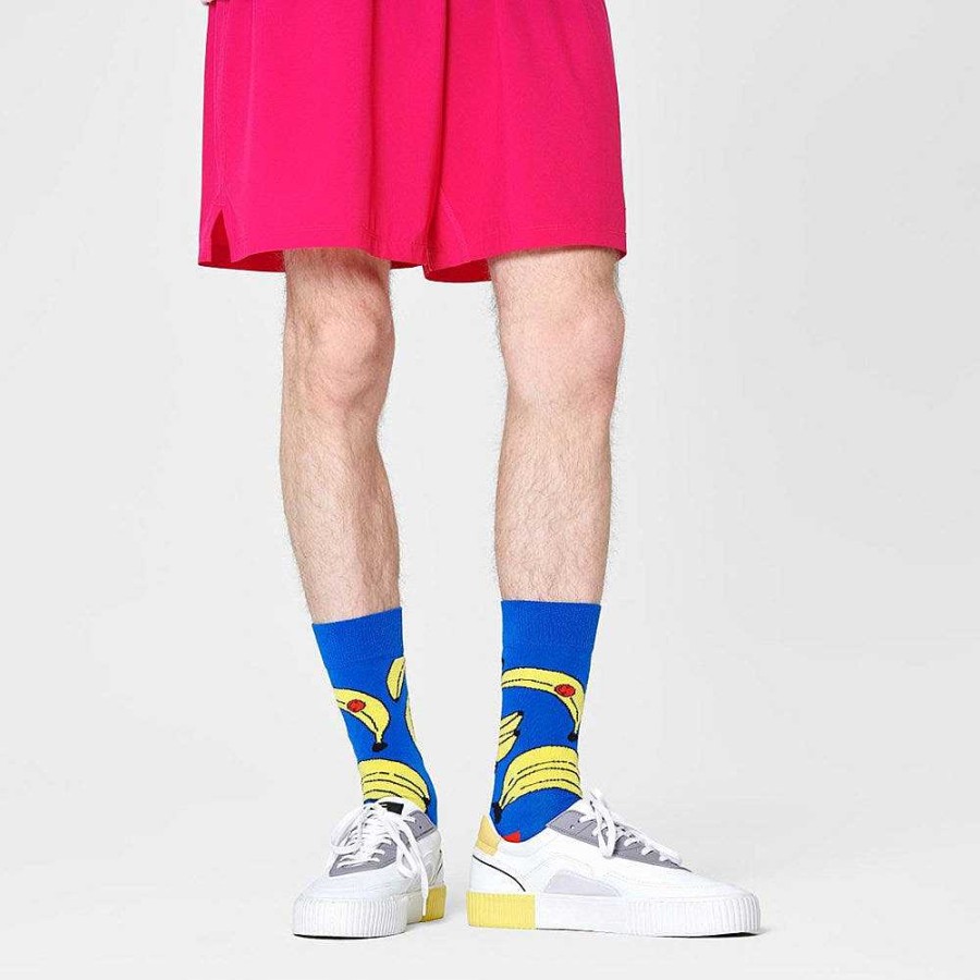 Fashion Happy Socks Socks | Happy Socks: Banana Blue